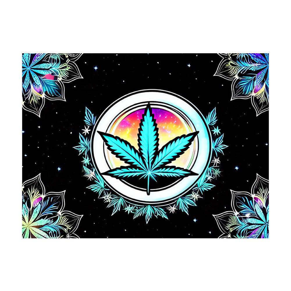 MJ Galaxy Black Light Reactive Wall Tapestry - 81"x53" - Discreet Smoker