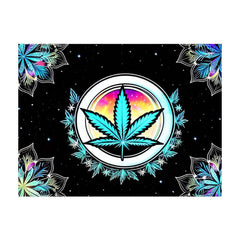 MJ Galaxy Black Light Reactive Wall Tapestry - 81"x53" - Discreet Smoker