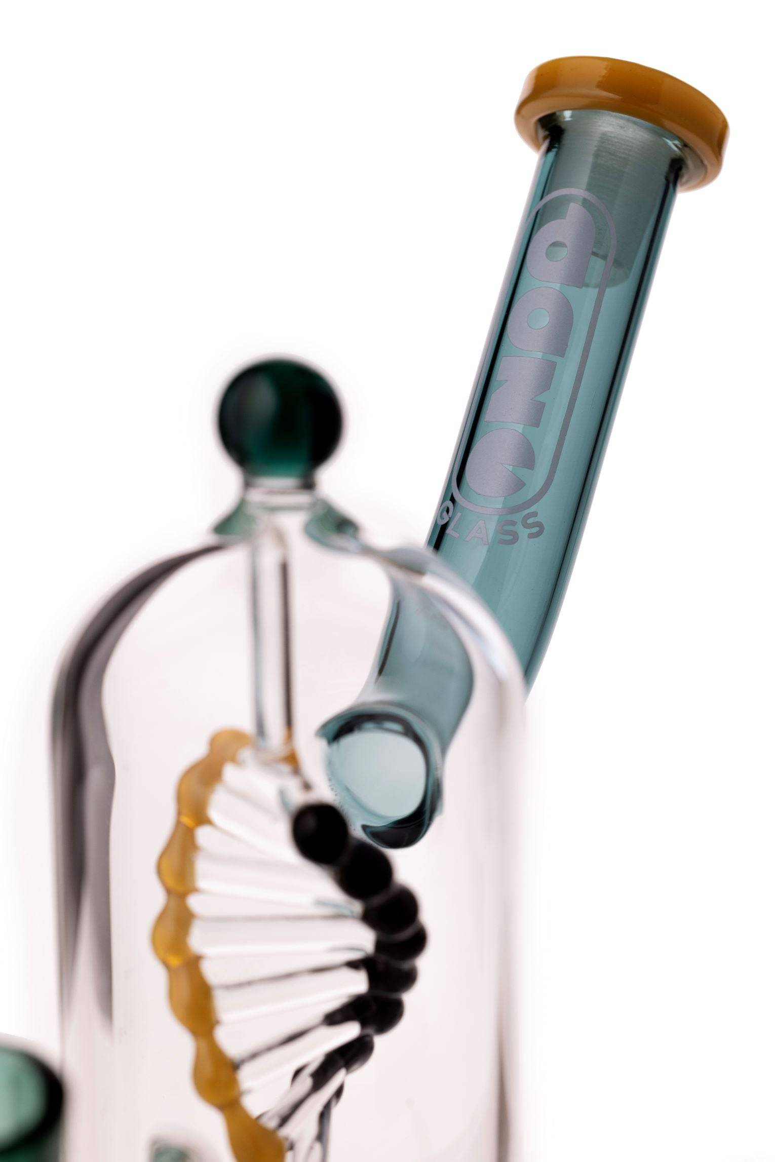 Daze Glass - Spinning DNA & Turbine Perc Glass Water Pipe - Discreet Smoker
