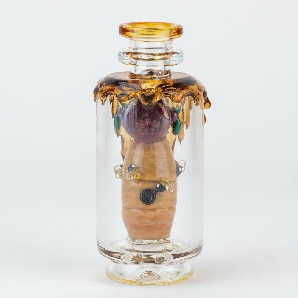 Empire Glassworks "Save the Bees" Glass Attachment for PuffCo Peak & Peak Pro - Discreet Smoker