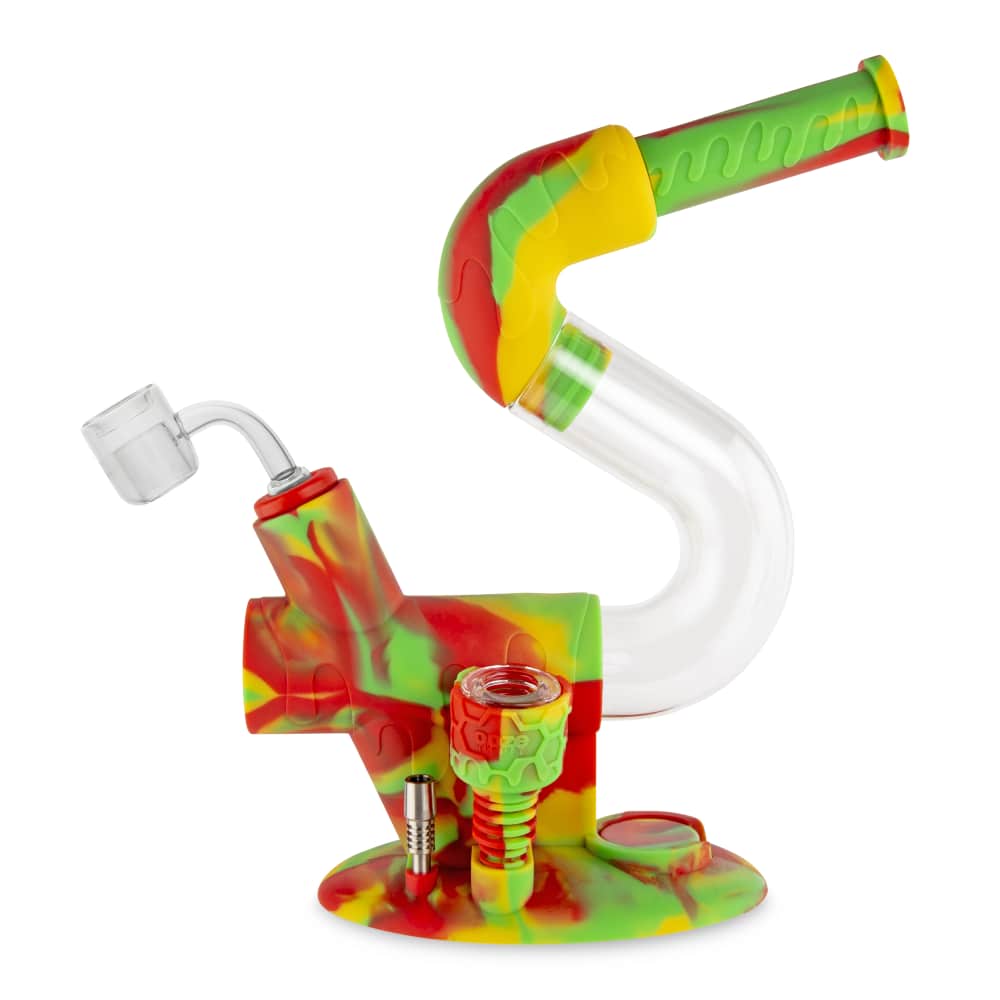 Ooze Swerve Silicone Water Pipe - Discreet Smoker