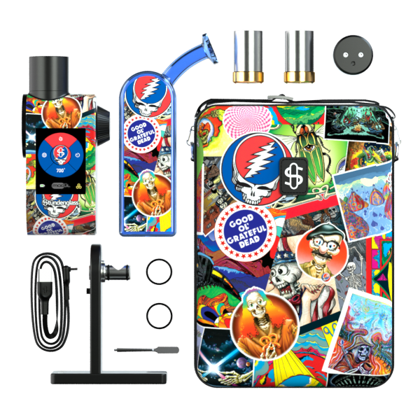 Grateful Dead Modul + Dok Deluxe Travel Set - Legacy Patchwork - Discreet Smoker