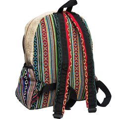 Core Hemp Large Boho Backpack - Back View