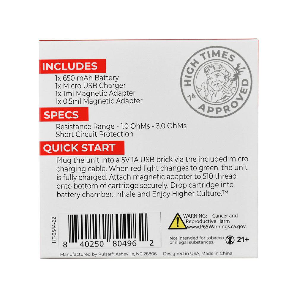 High Times® x Pulsar Obi Auto-Draw Battery | 650mAh - Discreet Smoker