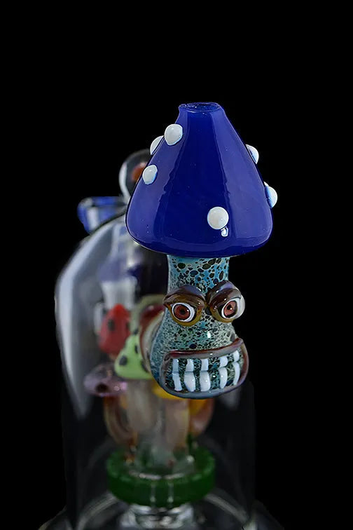 Handmade Mushroom Glass Water Pipe - Discreet Smoker