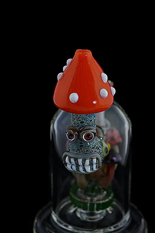 Handmade Mushroom Glass Water Pipe - Discreet Smoker