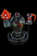 Handmade Mushroom Glass Water Pipe - Discreet Smoker