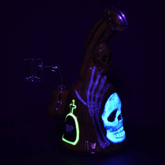 Haunted Gourd Enamel on Glass Dab Rig - 7" / 14mm F - Discreet Smoker