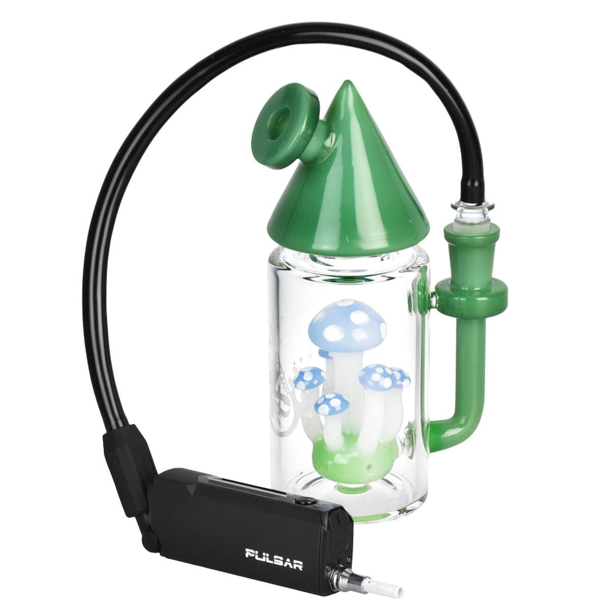 Pulsar 510 Dunk H2O Adapter Silicone Whip w/ Glass Attachment - 12" / 14mm - Discreet Smoker