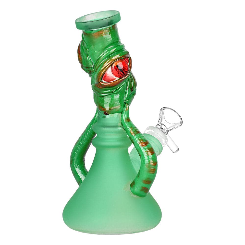 Bleary Eyed Beastie 3D Painted Beaker Water Pipe - 7.5" / Styles Vary - Discreet Smoker