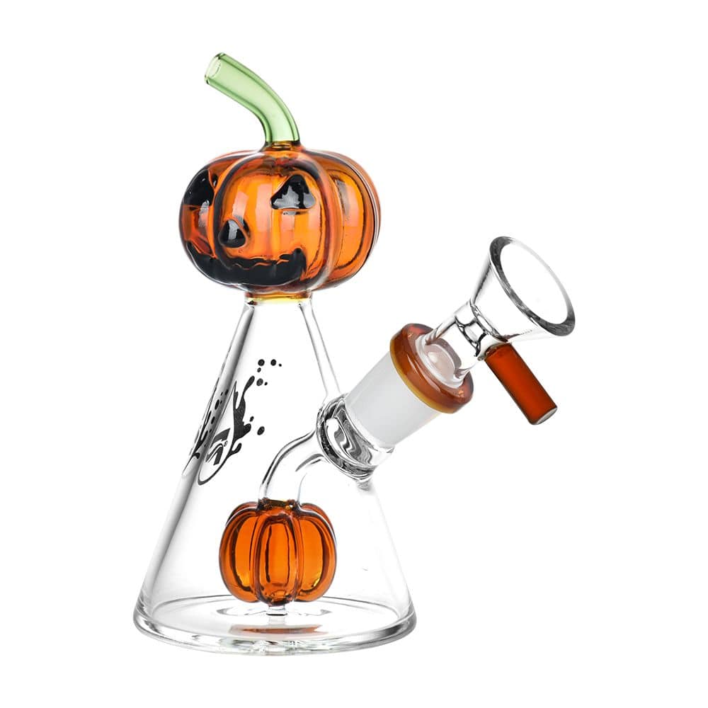 Pulsar Pleasant Pumpkin Pal Glass Water Pipe - 5.25" / 14mm F - Discreet Smoker