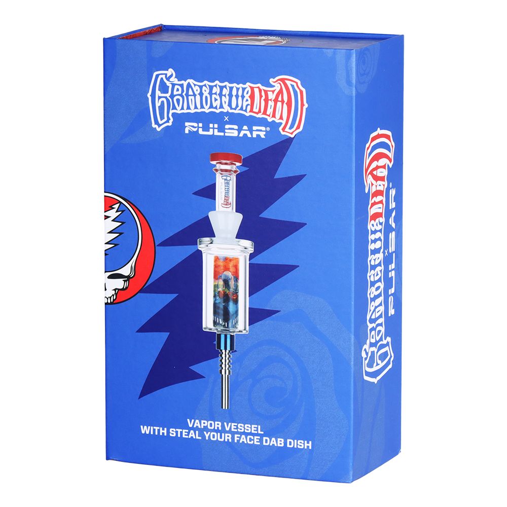 Grateful Dead x Pulsar Inside Print Vapor Vessel & SYF Dab Dish - 9.25" / Boxer - Discreet Smoker