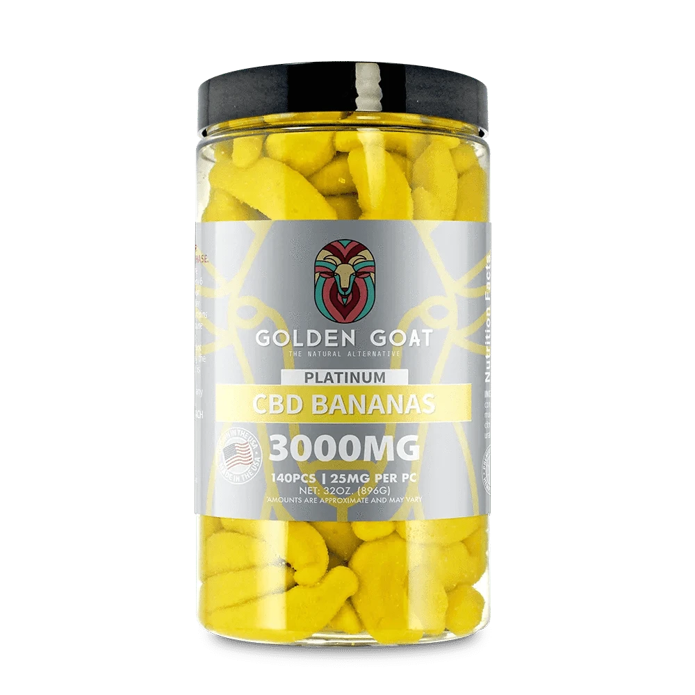 Platinum CBD Gummies 3000mg - Banana - Discreet Smoker