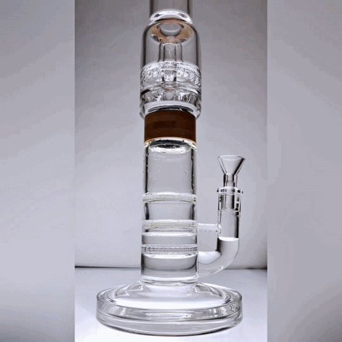 Vitae Glass 16" Tri-UFO Bong - Discreet Smoker