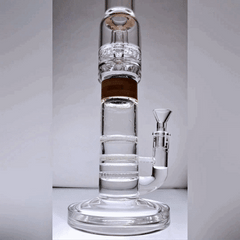 Vitae Glass 16" Tri-UFO Bong - Discreet Smoker