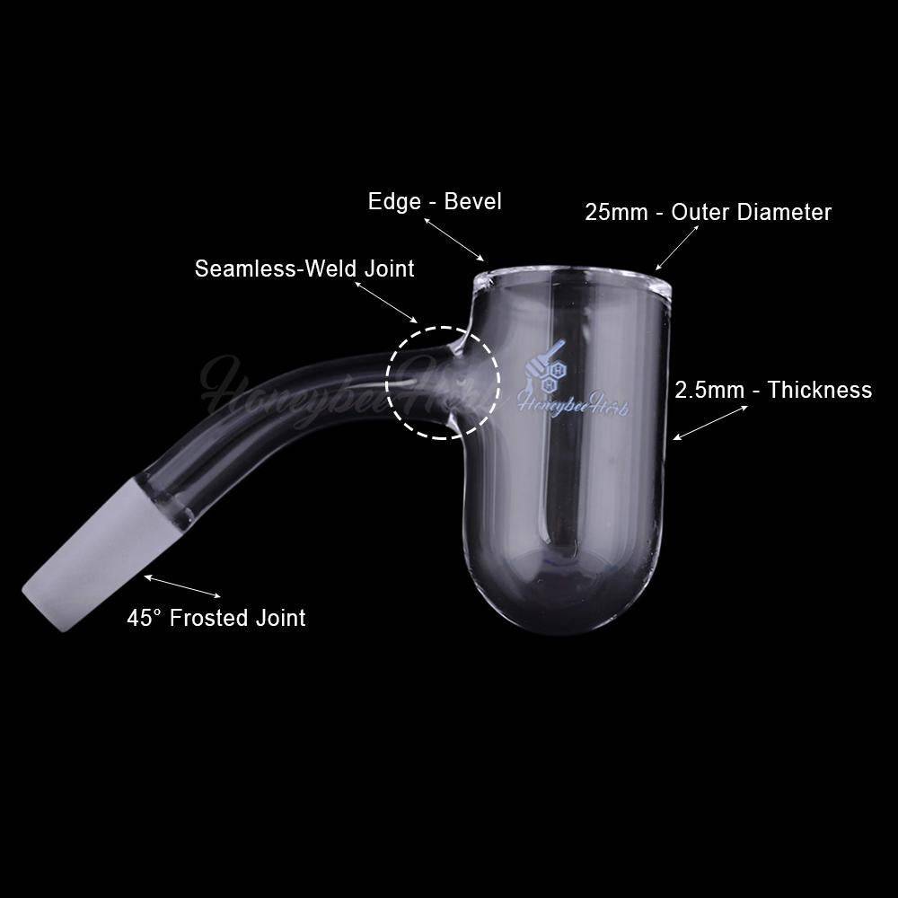HONEY BEVEL DEEP BOWL QUARTZ BANGER - 45° DEGREE | BL - Discreet Smoker