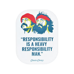 Cheech & Chong's x Pulsar Mini Metal Rolling Tray w/ Lid - Responsibility / 7"x5.5" - Discreet Smoker
