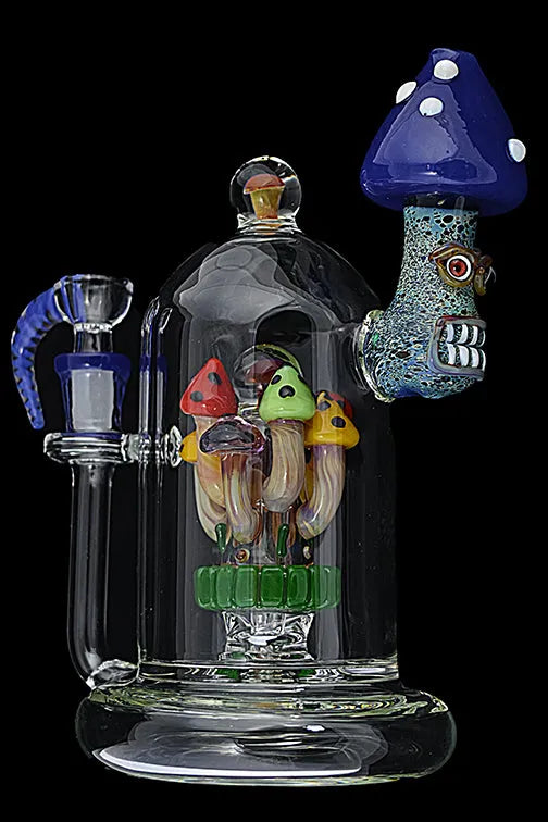 Handmade Mushroom Glass Water Pipe - Discreet Smoker