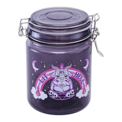 Fujima Lit as Hell Latch Lid Glass Jar - 22oz - Discreet Smoker