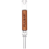 Pulsar Quartz & Rosewood Deco Dab Straw - 5.75" - Discreet Smoker