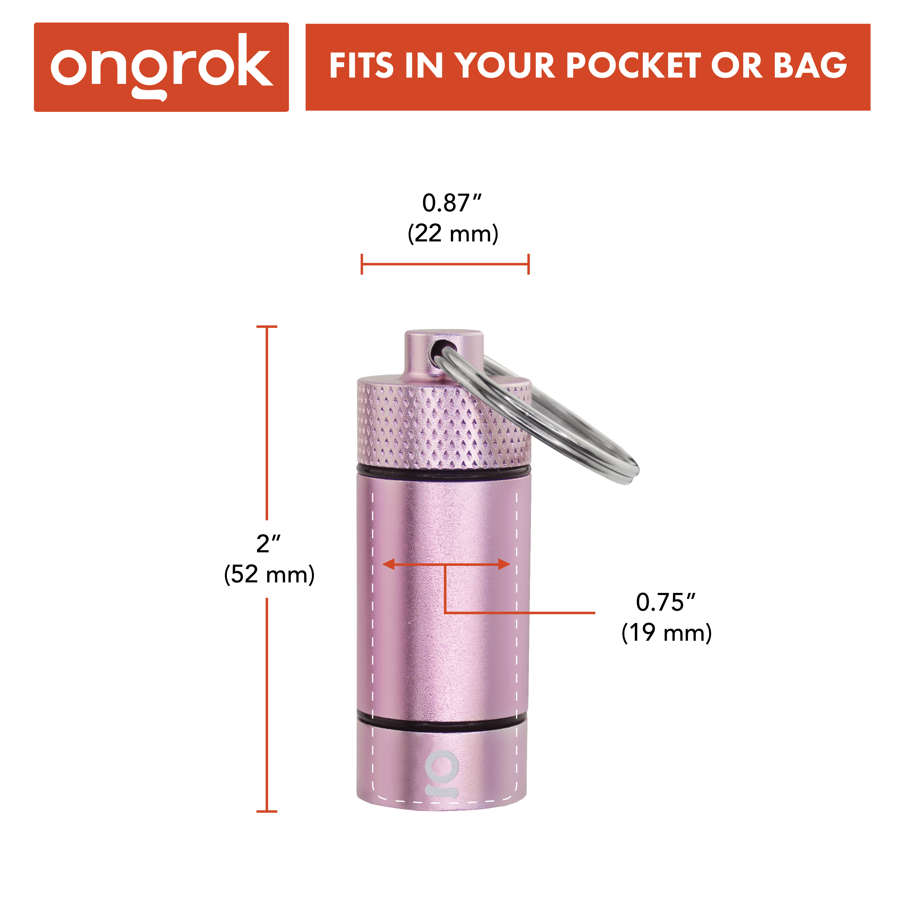 Ongrok Small Storage Keychain - Discreet Smoker