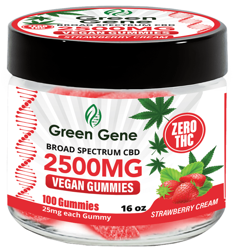 Green Genie CBD Vegan Pectin Infused Gummies w/ B12 Vitamins (625MG - 2500MG) - Discreet Smoker