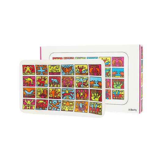 K. Haring Glass Rolling Tray - Discreet Smoker