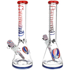 Grateful Dead x Pulsar "Liberty Beaker" Water Pipe - 15.75" / 14mm F - Discreet Smoker