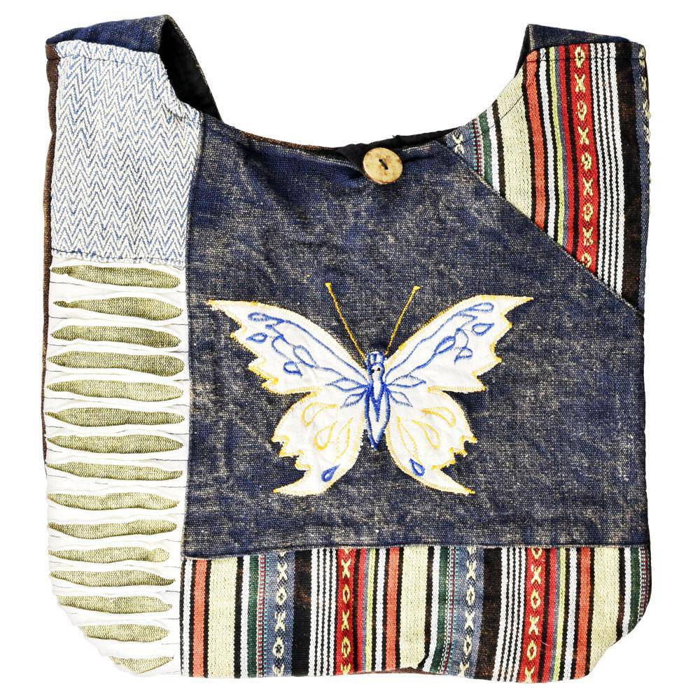 ThreadHeads Butterfly Patchwork Sling Bag - Discreet Smoker