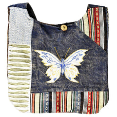 ThreadHeads Butterfly Patchwork Sling Bag - Discreet Smoker