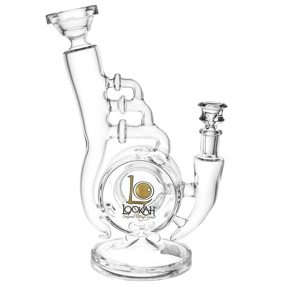 Lookah Glass Warped Recycler Water Pipe | 10.5" | 14mm F - Discreet Smoker