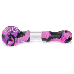 Hybrid Silicone and Glass Spoon with Translucent Chamber by 3 Gates Global - Discreet Smoker