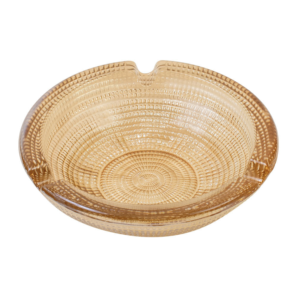 Fujima Exquisite Crystal Cut Glass Retro Round Ashtray- 6.9" - Discreet Smoker