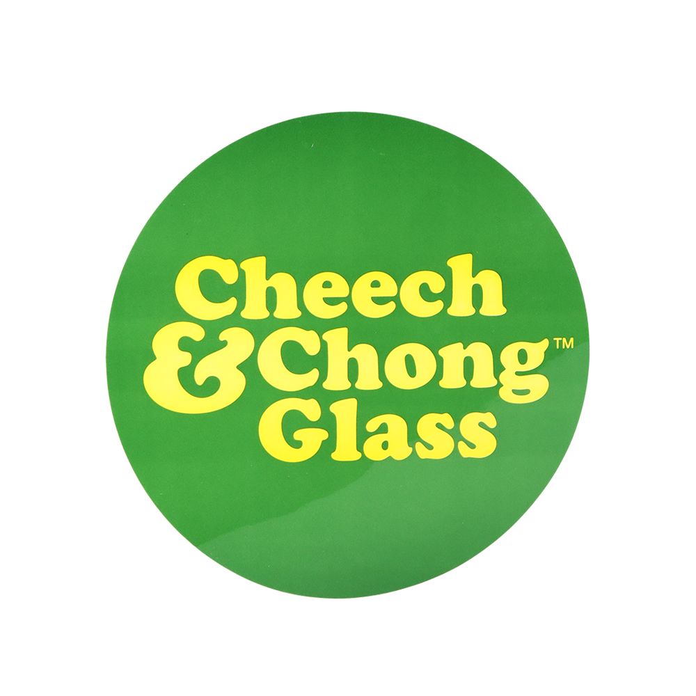 Cheech & Chong Glass Mandala Glow Glass Beaker Water Pipe - 10" / 14mm F - Discreet Smoker