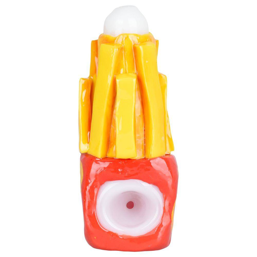 Let's Get Fried Enamel on Glass Hand Pipe - 5.25" - Discreet Smoker