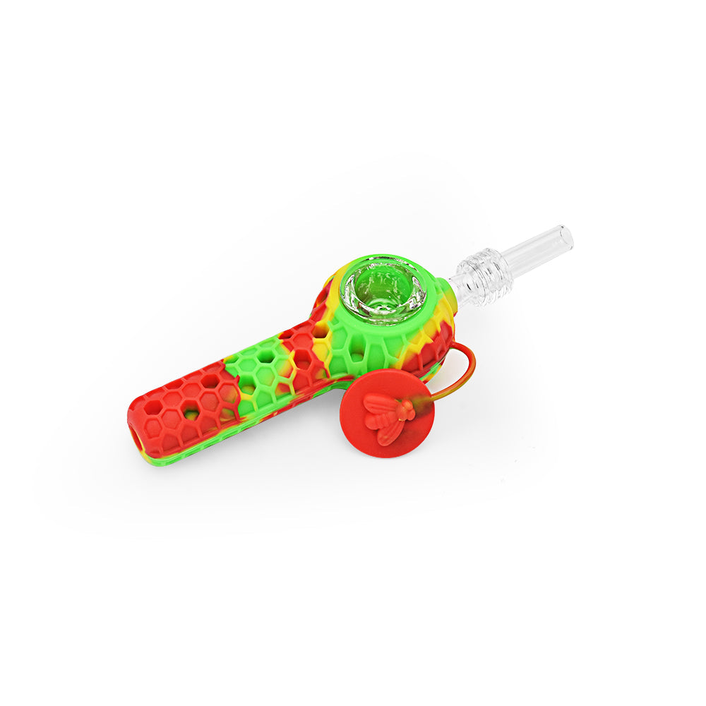 Ritual - 4'' Silicone Nectar Spoon - Rasta - Discreet Smoker