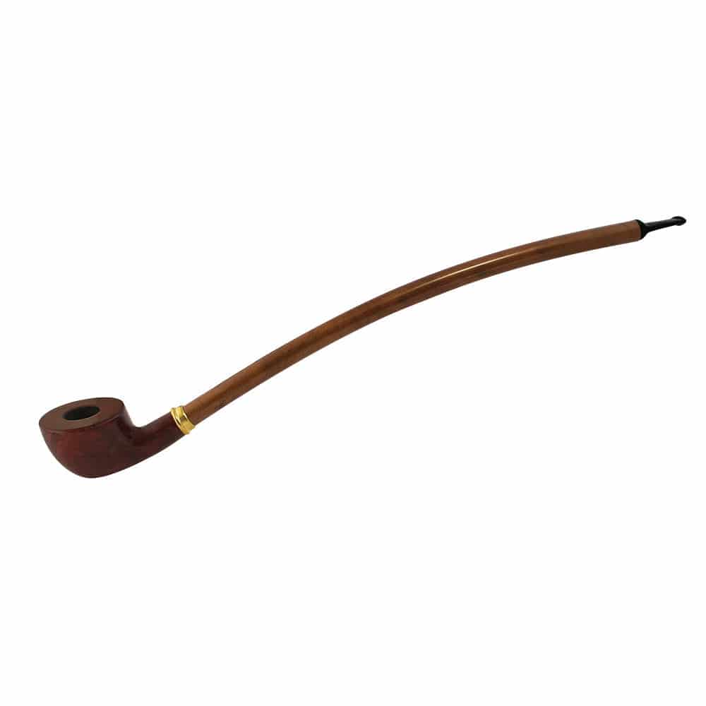 Pulsar Shire Pipes Curved Pear Cherry Wood Pipe - 15" Long - Discreet Smoker