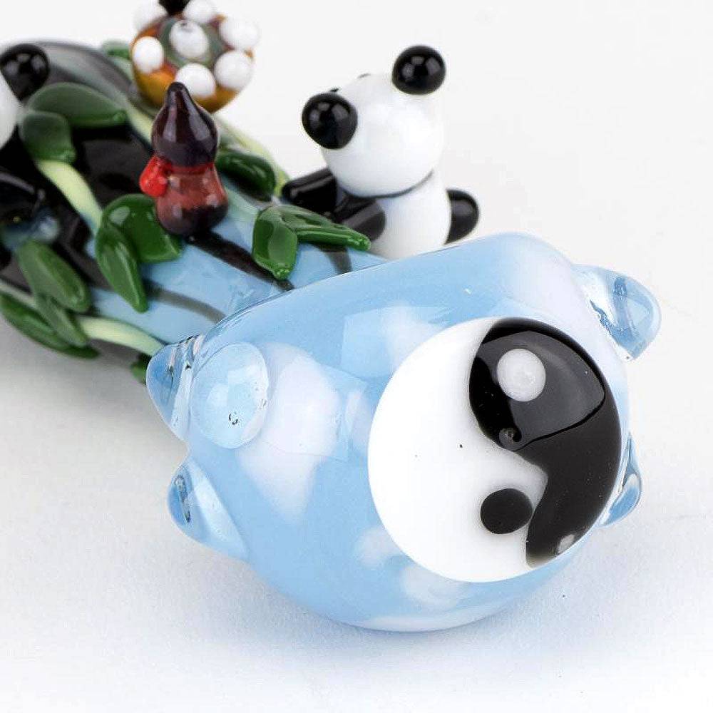 Empire Glassworks Spoon Pipe - 4.75" / Climbing Pandas - Discreet Smoker