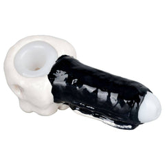 Punishing Skull Enamel on Glass Hand Pipe - 5.25" - Discreet Smoker