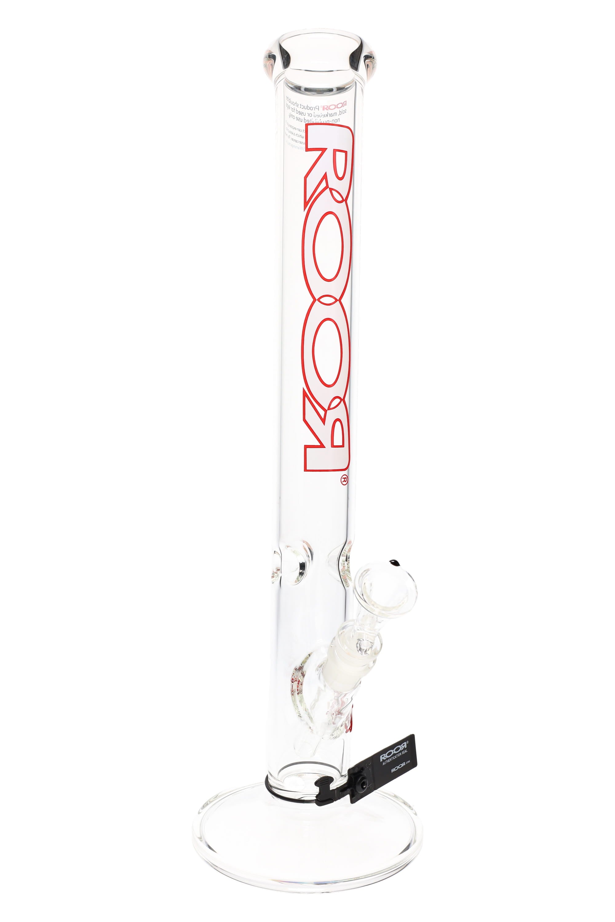 ROOR 18" Straight Shooter – 5 mm Glass-on-Glass Tube with Ice Pinch - Discreet Smoker