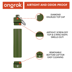 Ongrok Aluminum Storage Keychain - Discreet Smoker