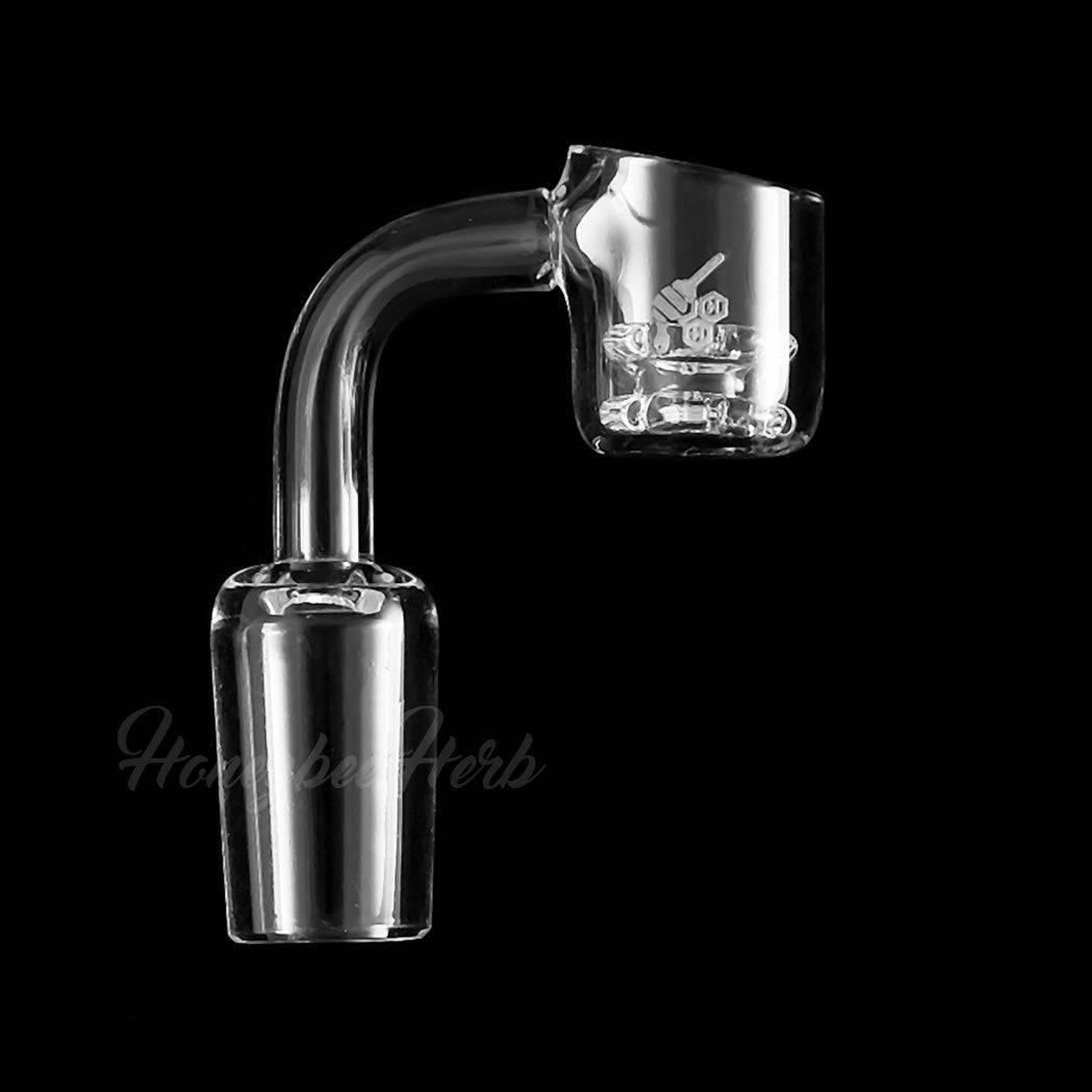 HONEYCOMB KNOT QUARTZ BANGER - 90° DEGREE | YL - Discreet Smoker