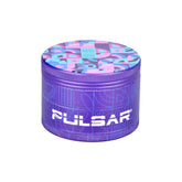 Pulsar Design Series Grinder with Side Art - Candy Floss / 4pc / 2.5" - Discreet Smoker