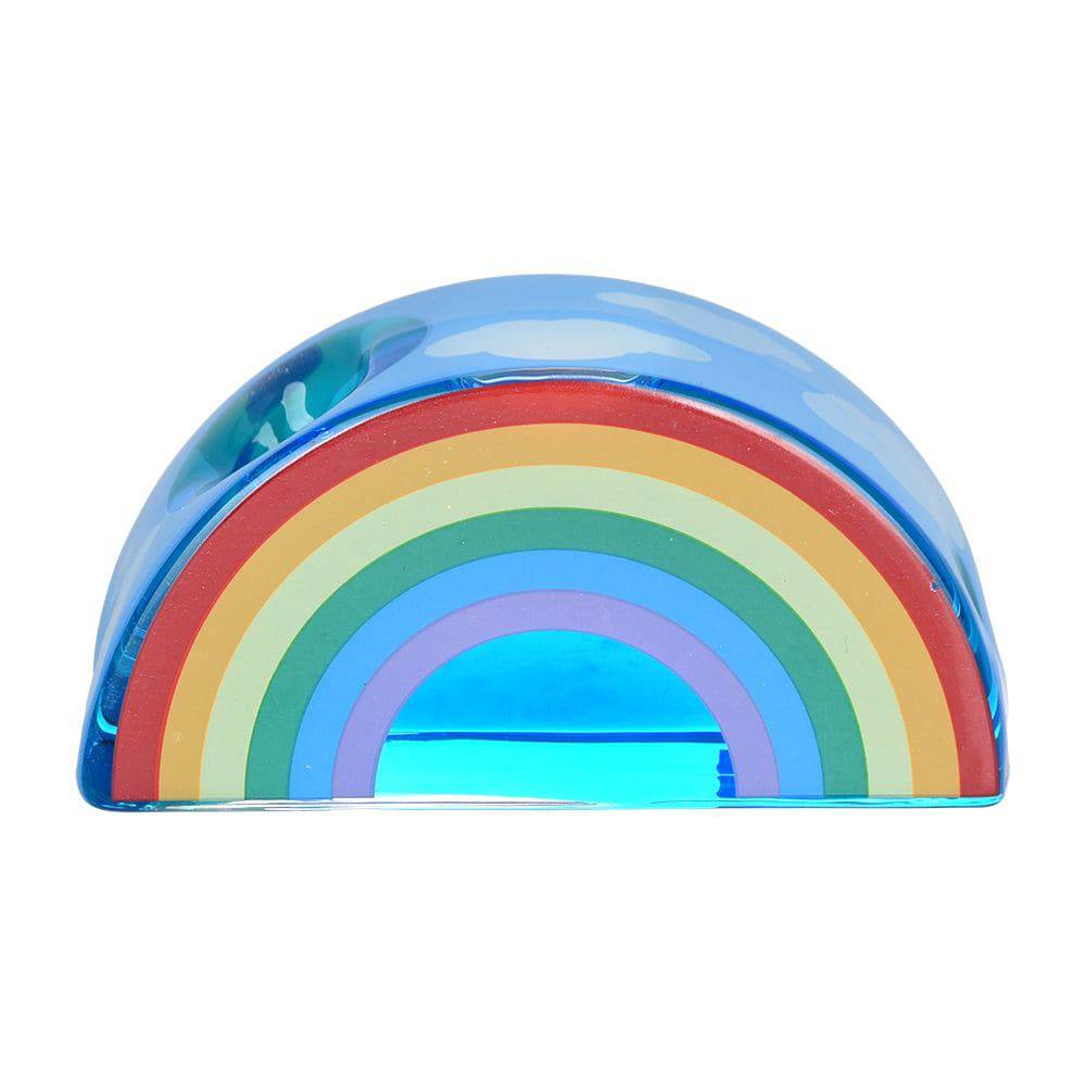 Rainbow Glycerin Glass Hand Pipe - 4.25" - Discreet Smoker
