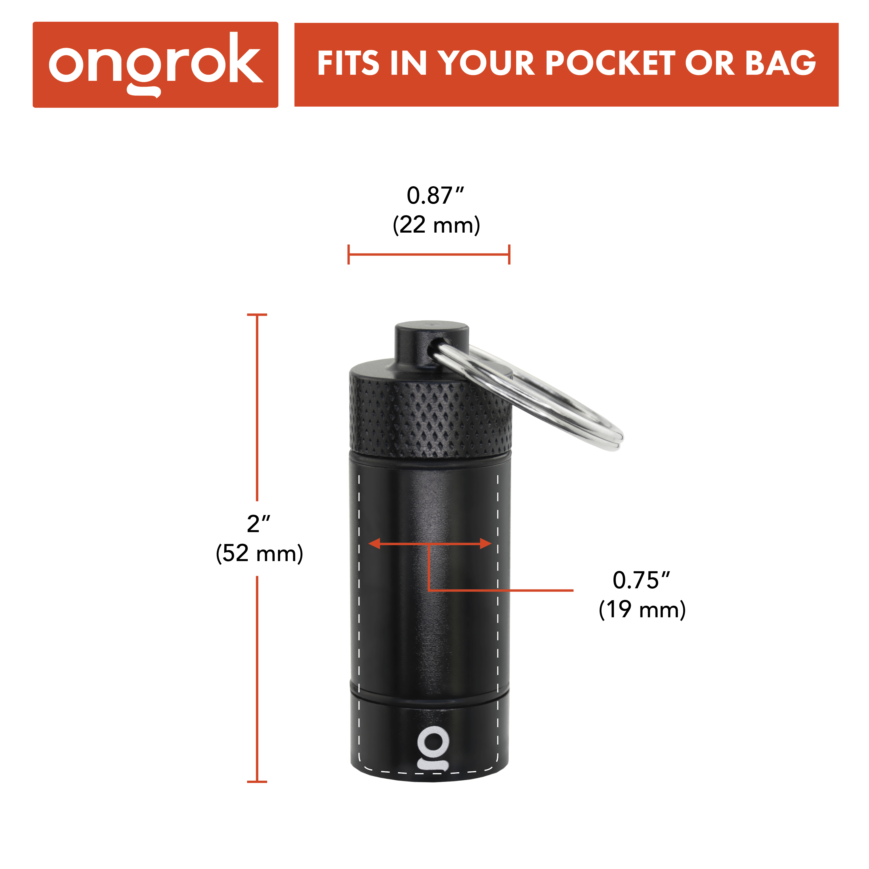 Ongrok Small Storage Keychain - Discreet Smoker
