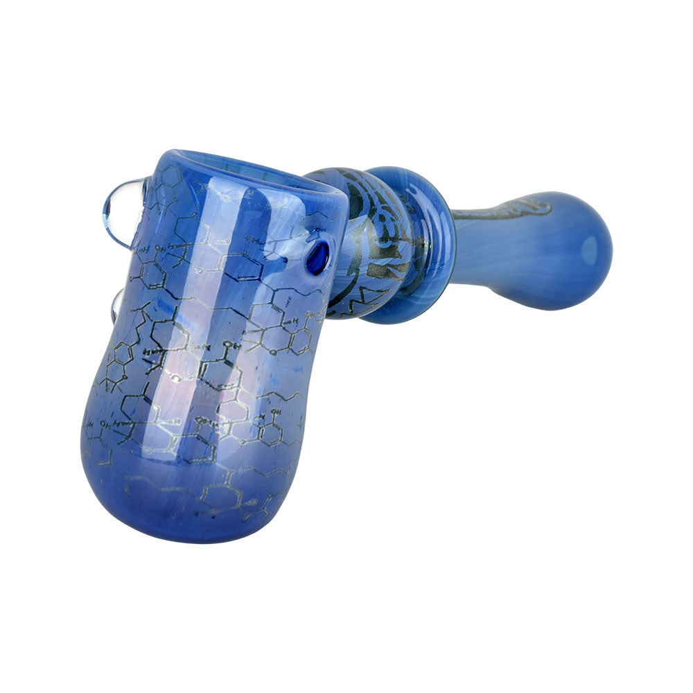 Pulsar Inside Print Glass Hammer Bubbler | THC Blueprint | 5.25" - Discreet Smoker