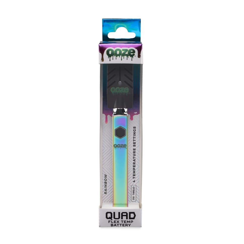 Ooze Quad 510 Thread 500 mAh Square Vape Pen Battery - Discreet Smoker
