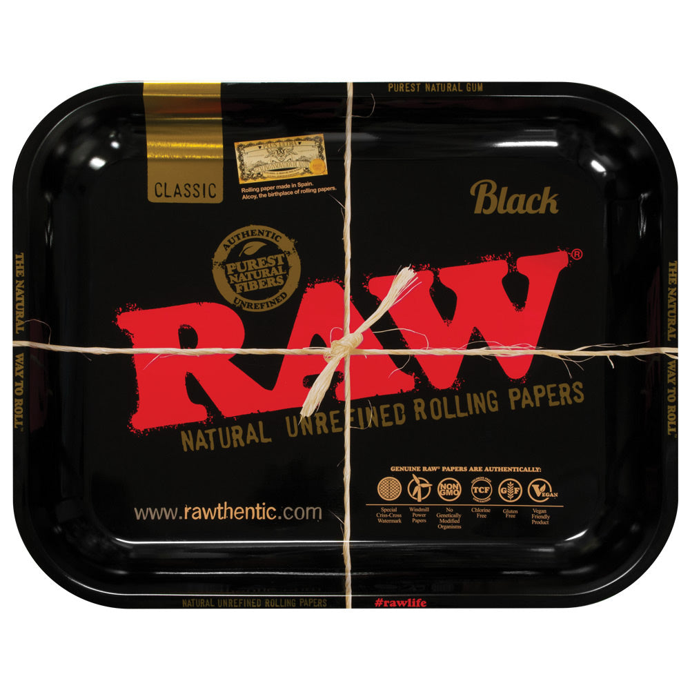 RAW High Sided Steel Rolling Tray - Discreet Smoker