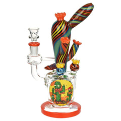 Lookah Glass Cactus Water Pipe - 9.25" / 14mm F - Discreet Smoker