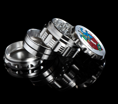 Bluebus GA 2.5 Inch Grinder Silver (Old School Edition) - Discreet Smoker